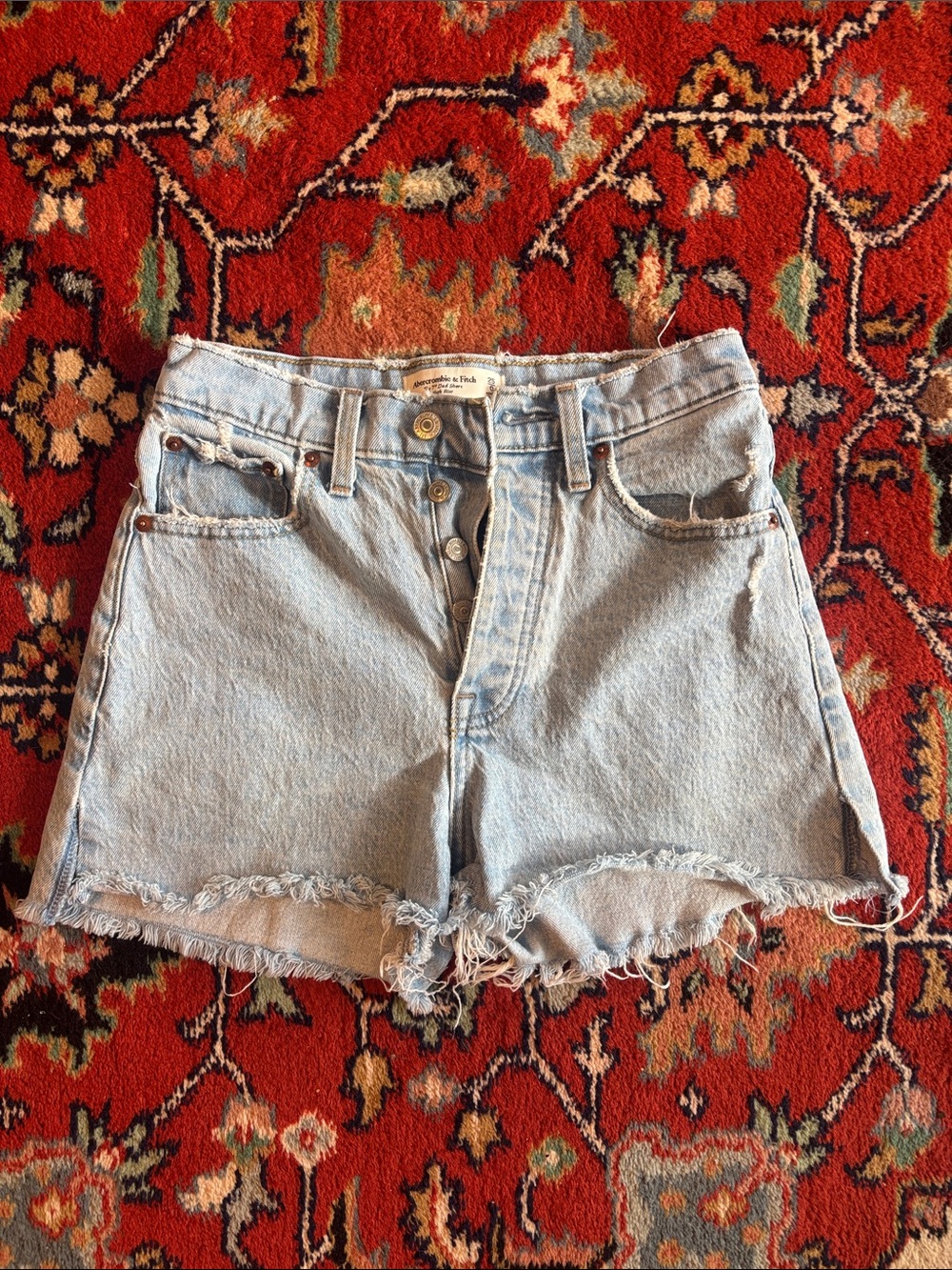 Light Wash Abercrombie Denim Cutoff Shorts